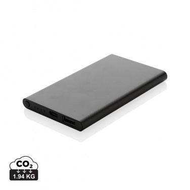 Logotrade Logogeschenke das Foto: 4.000mAh Type-C Powerbank aus RCS recyeltem ABS & Aluminium