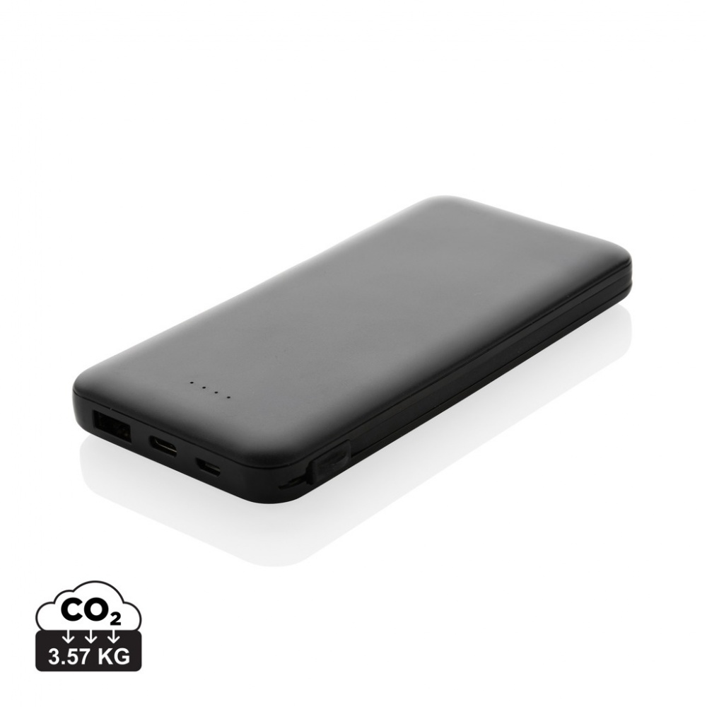 Logotrade Geschäftsgeschenke das Foto: Lockhart 10.000mAh Powerbank aus RCS Kunststoff