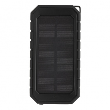 Logotrade Logogeschenke das Foto: 10.000 mAh Solar-Powerbank mit 10W Wireless aus RCS Plastik