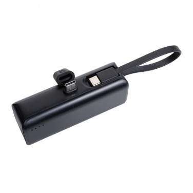 Logotrade Werbegeschenke das Foto: Powerlink 3000mah Powerbank aus RCS rPlastic mit USB-C Kabel