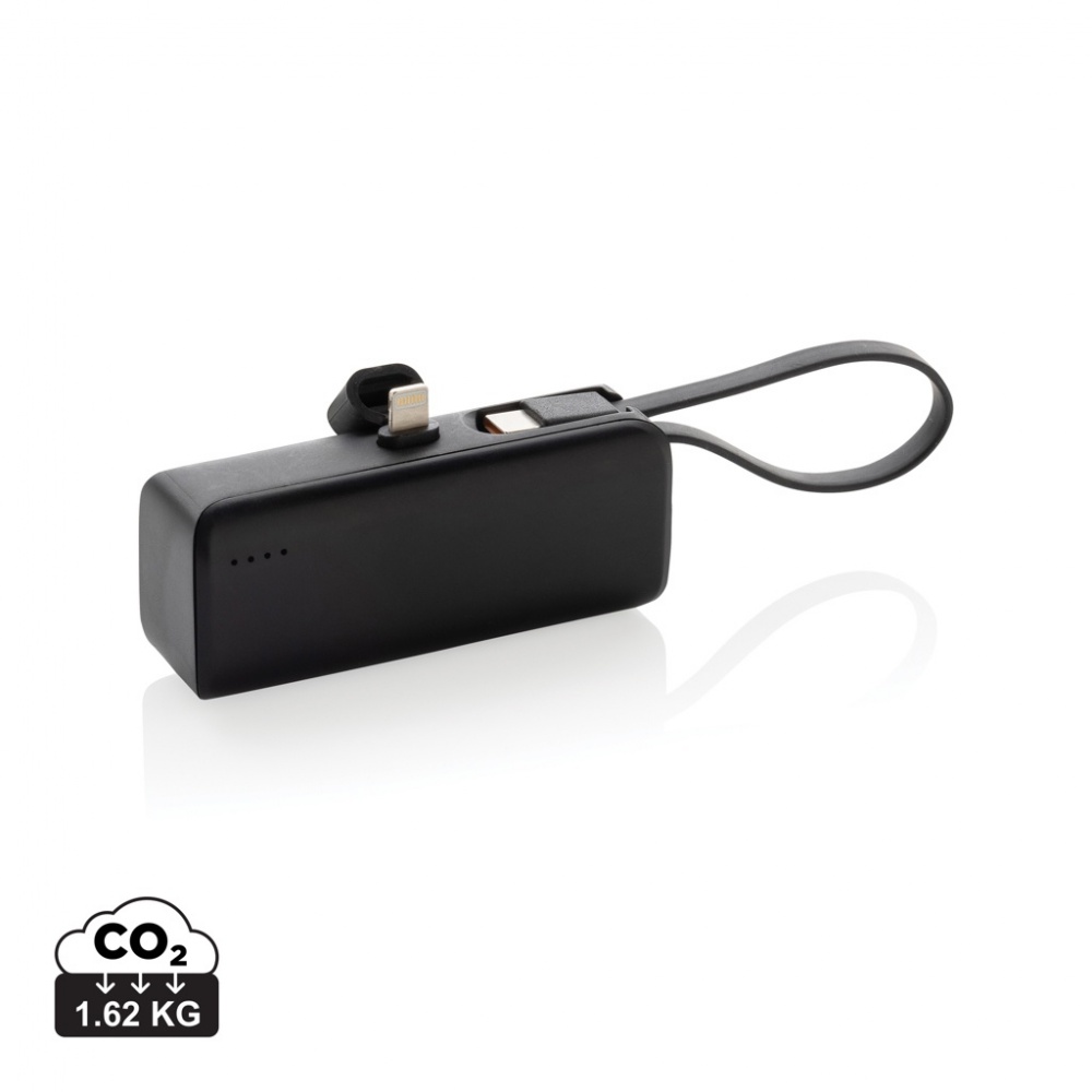 Logotrade Werbeartikel das Foto: Powerlink 3000mah iOS-Connector Powerbank aus RCS rPlastic