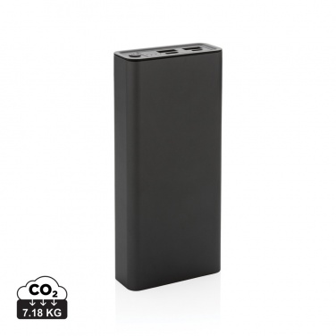 Logotrade Firmengeschenke das Foto: Terra 20.000mAh 20W Powerbank aus RCS recyceltem Aluminium