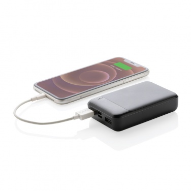 Logotrade werbemittel das Foto: 10.000 mAh Powerbank aus RCS Standard recyceltem Kunststoff