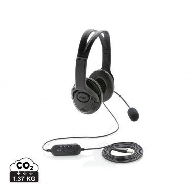 Logotrade Geschäftsgeschenke das Foto: Over-Ear Headset mit Kabel