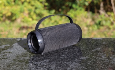 Logotrade Werbeartikel das Foto: Soundboom wasserdichter 6W Speaker aus RCS Kunststoff