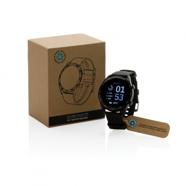 Logotrade Geschäftsgeschenke das Foto: Runde Fit Watch aus RCS recyceltem TPU