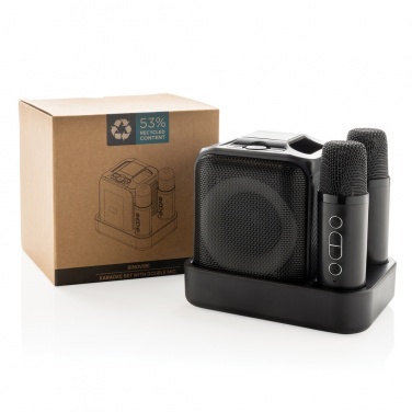 Logotrade werbemittel das Foto: Singvibe Karaoke-Set mit Doppelmikrofon aus RCS rec. ABS