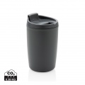 GRS recycelter PP-Becher mit Flip-Deckel, grau