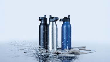 Logotrade Werbegeschenke das Foto: Avira Ara RCS Re-Steel Fliptop Wasserflasche 500ml