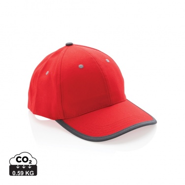 Logotrade Firmengeschenke das Foto: Impact AWARE™ 280gr Brushed rCotton 6 Panel Kontrast-Cap