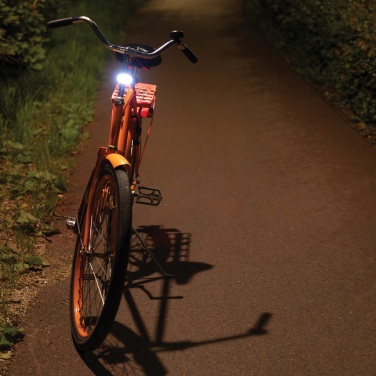 Logotrade Werbegeschenke das Foto: Lumino USB Fahrradlicht-Set aus RCS recyceltem Kunststoff