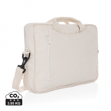 Logotrade Werbeartikel das Foto: Laluka AWARE™ 15.4" Laptop-Tasche aus recycelter Baumwolle