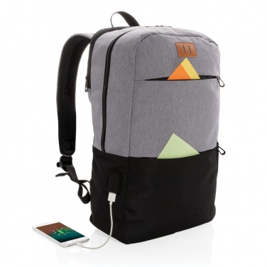 Logotrade Geschäftsgeschenke das Foto: Moderner 15.6" USB & RFID Laptop-Rucksack, PVC-frei