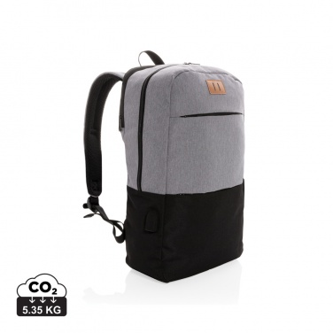 Logotrade Firmengeschenke das Foto: Moderner 15.6" USB & RFID Laptop-Rucksack, PVC-frei