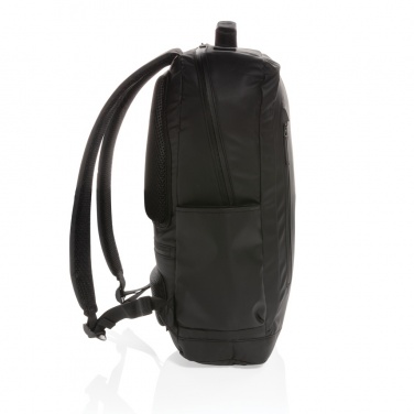 Logotrade Werbeartikel das Foto: Fashion schwarzer 15.6" Laptop-Rucksack, PVC-frei