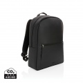 Swiss Peak Deluxe PU Laptop-Rucksack, PVC-frei, Schwarz