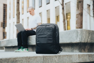 Logotrade werbemittel das Foto: Armond AWARE™ RPET 15.6" Deluxe Laptop-Rucksack