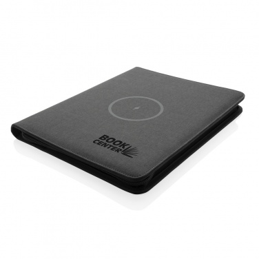 Logotrade Geschäftsgeschenke das Foto: Air 5W Wireless Charging Portfolio A4 mit 5.000mAh Powerbank