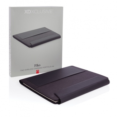 Logotrade Werbegeschenke das Foto: Fiko A4 Wireless 5W Charging Portfolio mit Powerbank