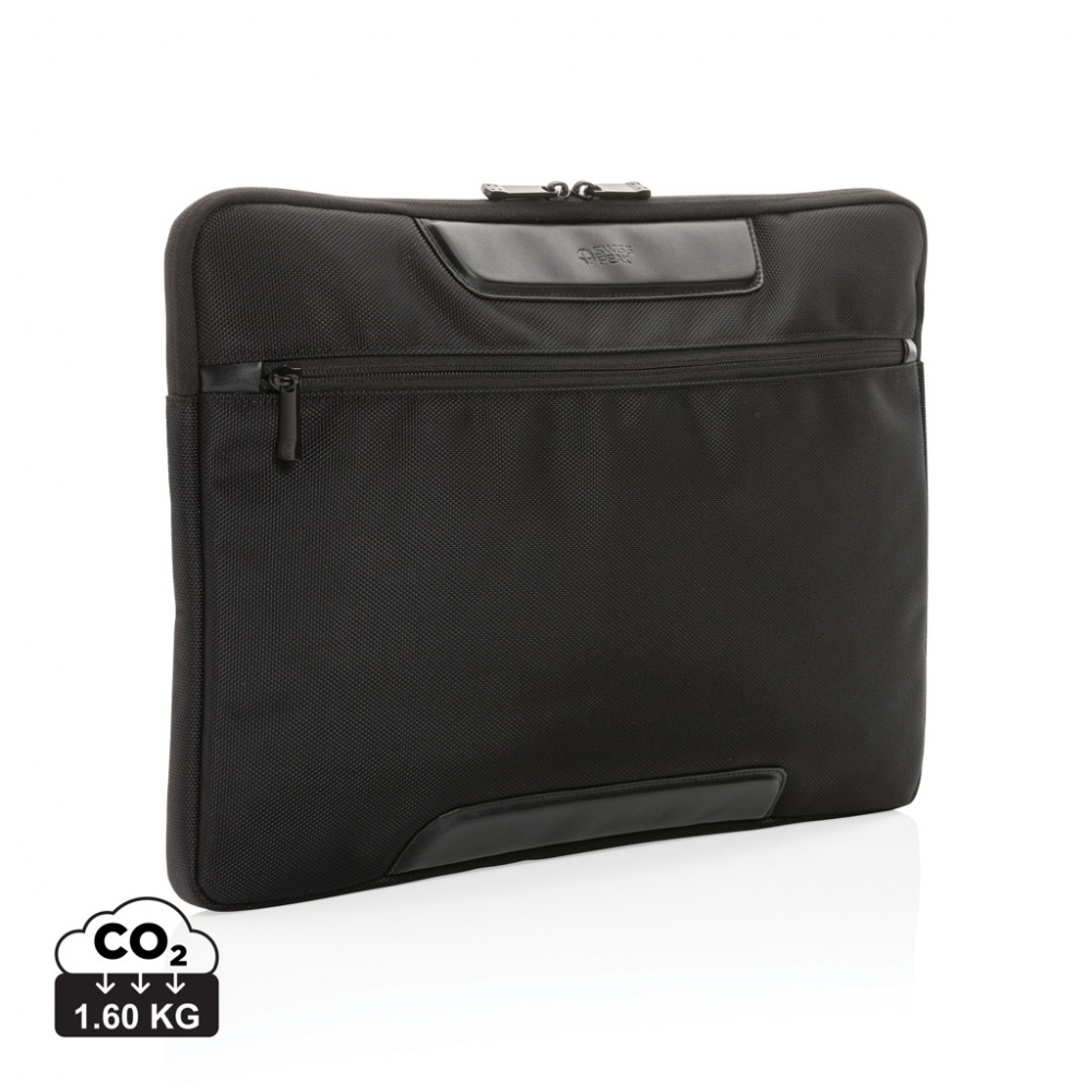 Logotrade Firmengeschenke das Foto: Swiss Peak AWARE™ RPET Voyager 15.6" Laptop-Sleeve