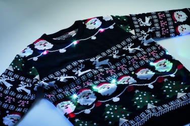 Logotrade Geschäftsgeschenke das Foto: Weihnachts-LED-Pullover S/M