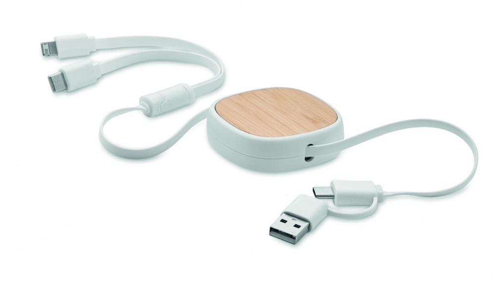 Logotrade Geschäftsgeschenke das Foto: Einziehbares USB-Ladekabel