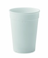 Recycelter PP-Becher 250 ml, Weiß