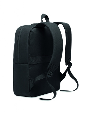 Logotrade Werbeartikel das Foto: Ein Rucksack aus 600D RPET-Polyester mit 210D-Futter und individuell anpassbarem Druck