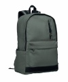 Ein 15-Zoll-Laptop-Rucksack aus recycelter Pre-Consumer-Baumwolle mit individuell anpassbarem Druck, Steingrau