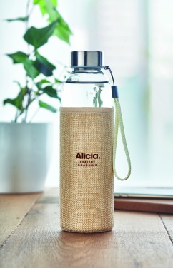 Logotrade Geschäftsgeschenke das Foto: Trinkflasche Glas 500ml