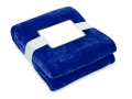 RPET-Flanell Fleece-Decke, Blau