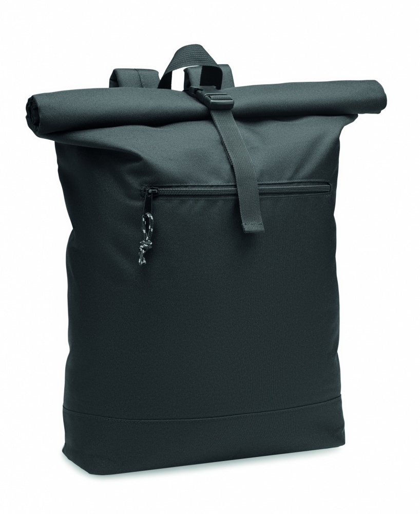 Logotrade Logogeschenke das Foto: Rolltop-Rucksack 600D RPET