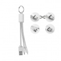 Schlüsselring mit Kabel-Set Salaspils, Silber