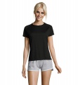 SPORTY DAMENT-SHIRT  140g, Schwarz