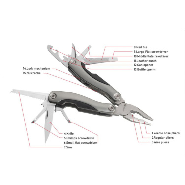 Logotrade Firmengeschenke das Foto: Multitool ARMADOR NEU Schwarz Schwarzwolf