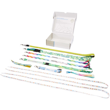 Logotrade Werbegeschenke das Foto: Musterbox mit Sublimation Lanyards