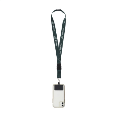 Logotrade Geschäftsgeschenke das Foto: Lanyard Promo Complete Sublimation RPET 2 cm mit Patch