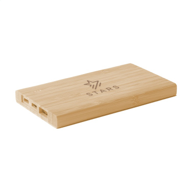 Logotrade Firmengeschenke das Foto: Bamboo 4000 Powerbank externes Ladegerät