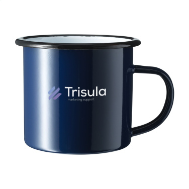 Logotrade Werbegeschenke das Foto: Retro Emaille Tasse 350 ml