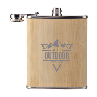 Logotrade Geschäftsgeschenke das Foto: Hipflask Bamboo 200 ml Trinkflasche