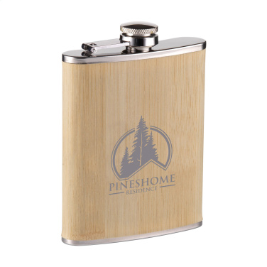 Logotrade Logogeschenke das Foto: Hipflask Bamboo 200 ml Trinkflasche