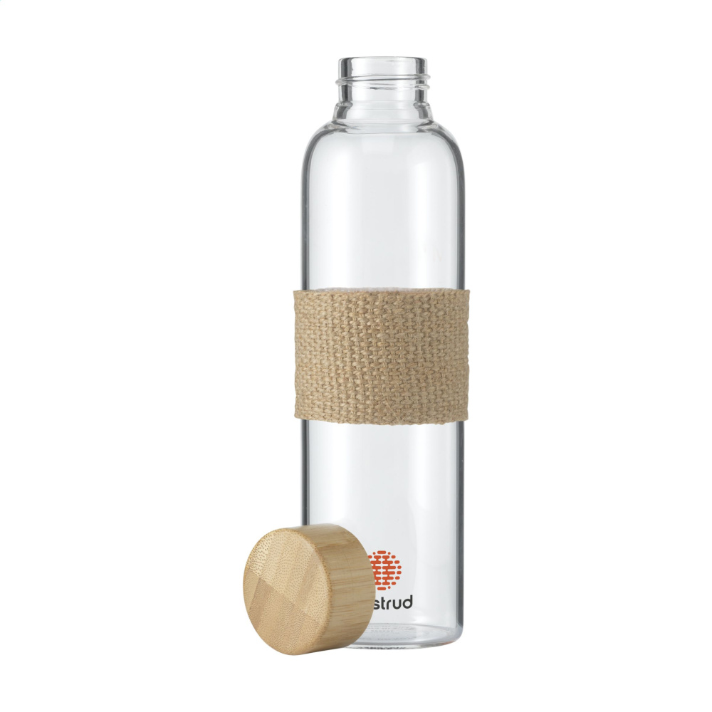 Logotrade Werbegeschenke das Foto: Senga Glass Bamboo 500 ml Trinkflasche