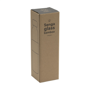 Logotrade Logogeschenke das Foto: Senga Glass Bamboo 500 ml Trinkflasche