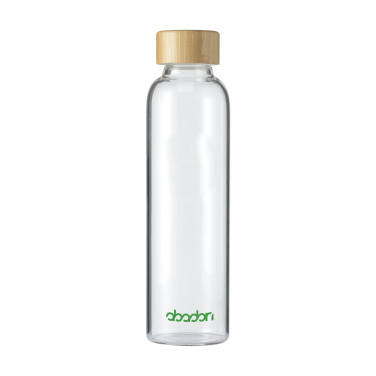 Logotrade Firmengeschenke das Foto: Senga Glass Bamboo 500 ml Trinkflasche