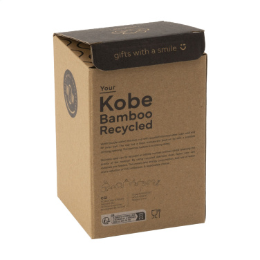 Logotrade werbemittel das Foto: Kobe Bamboo RCS Kaffeetasse aus recyceltem Stahl, 350 ml