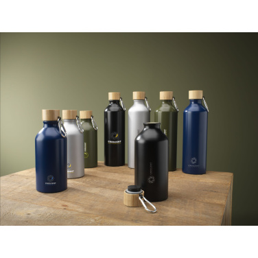 Logotrade werbemittel das Foto: AluBamboo GRS Recycled Alu 500 ml Wasserflasche