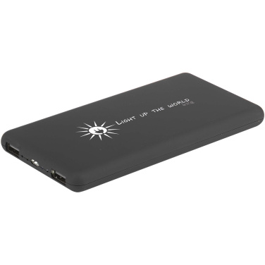 Logotrade Werbegeschenke das Foto: SCX.design P30 8000 mAh Solar Powerbank mit Leuchtlogo