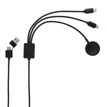 Logotrade Logogeschenke das Foto: Terra RCS rPET 6-in-1-Ladekabel mit Uhrenladegerät