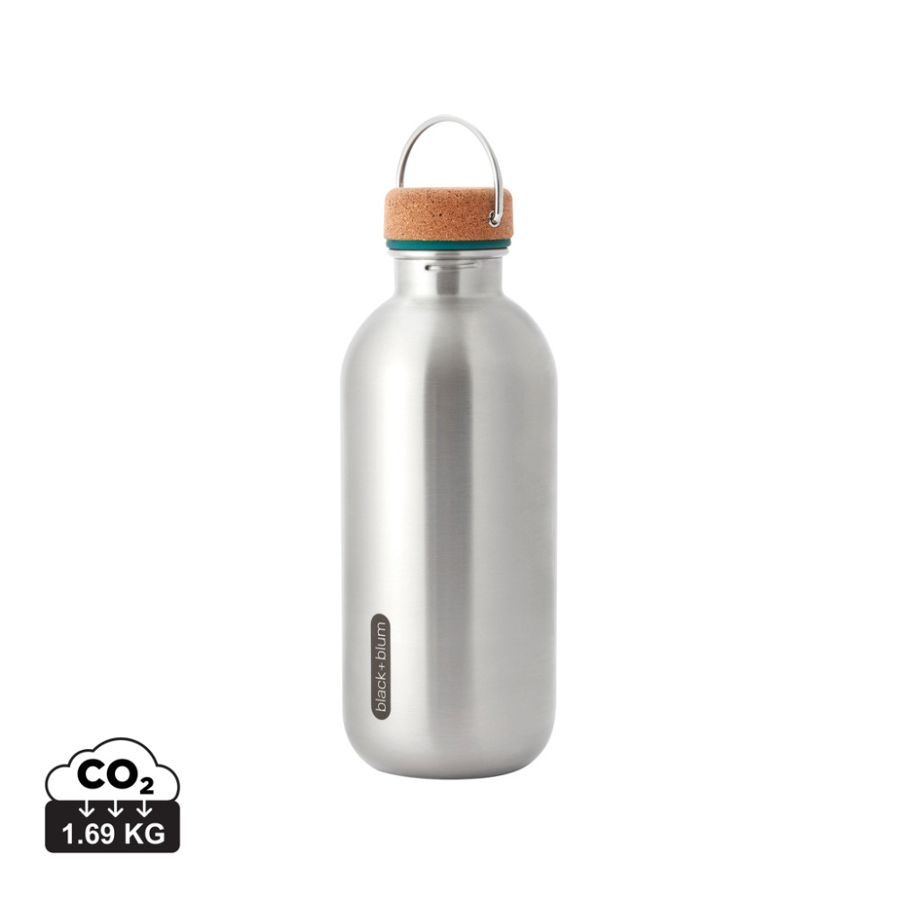 Logotrade Firmengeschenke das Foto: Black+Blum Stahl-Wasserflasche 600ml