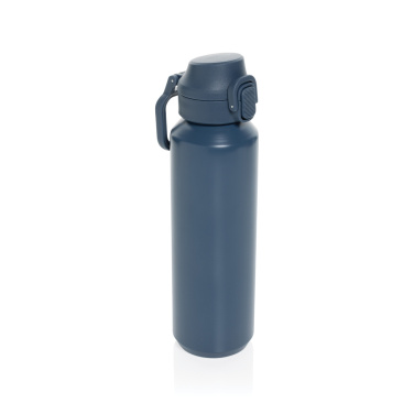 Logotrade Werbegeschenke das Foto: Via RCS Re-Steel Sportflasche mit Verschluss, 600ml